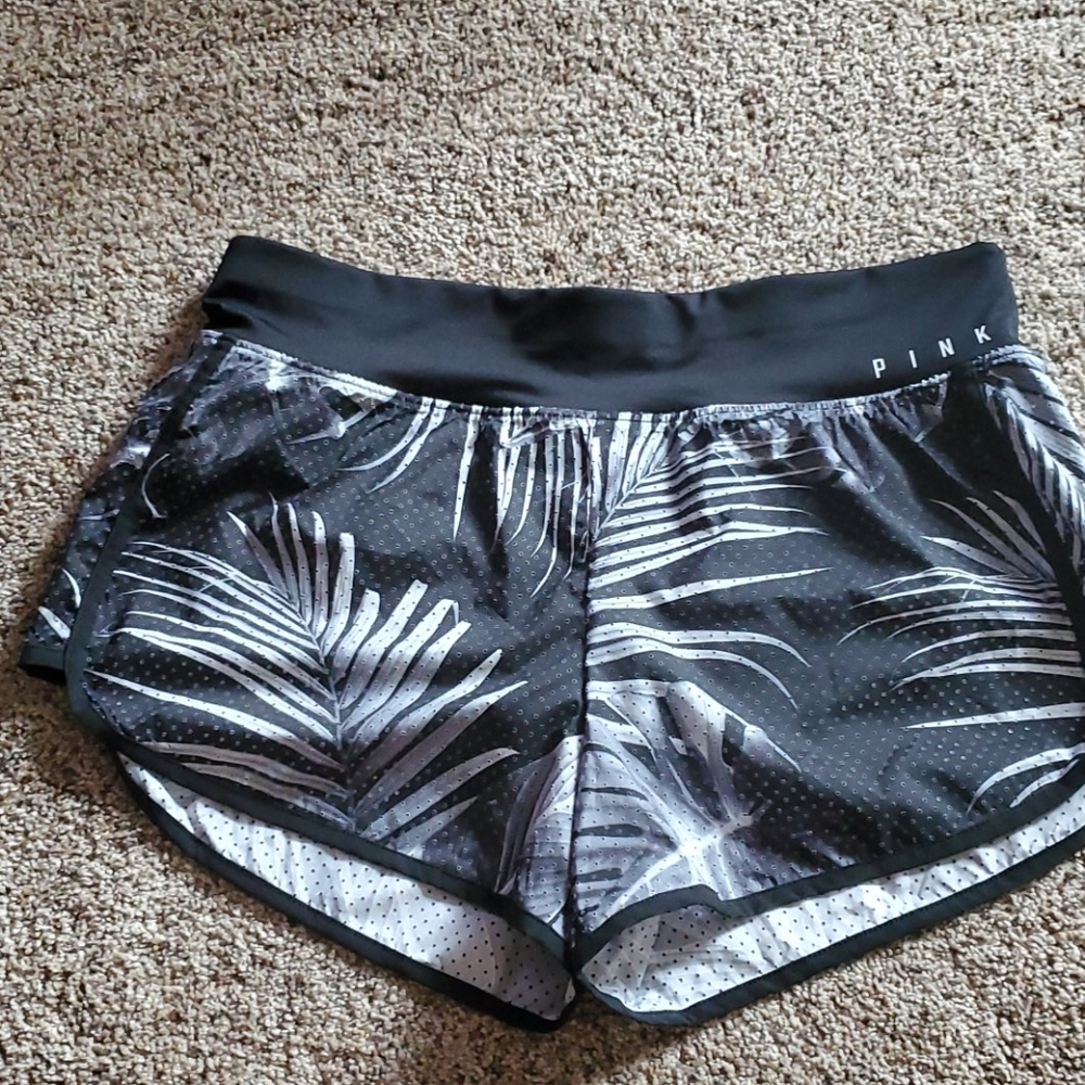 Pink running shorts